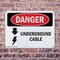 Signmission Underground Cable Danger Sign, Plastic, 10in W x 7in L, 2PK OS-2PACK-DS-P-710-L-1599 - alternate 8